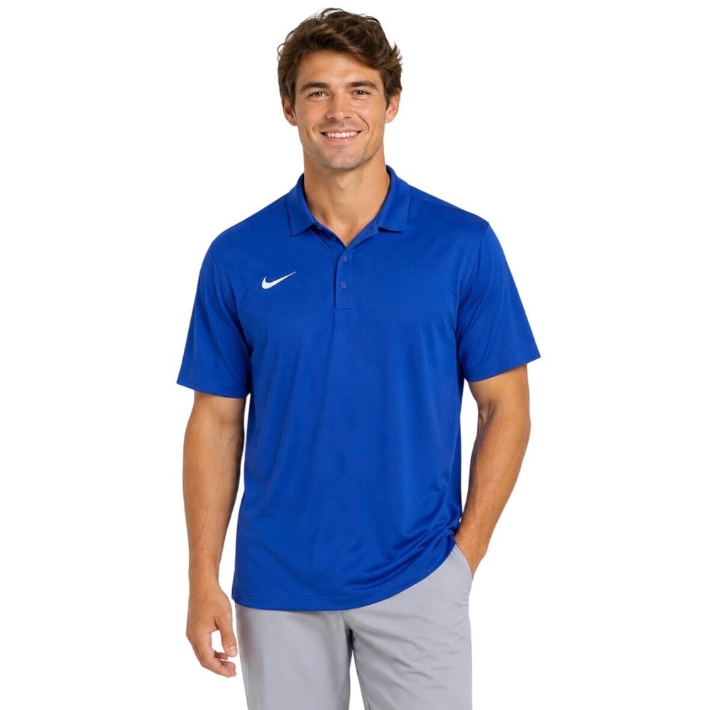 Nike Golf Dry Victory Polo Shirt Blue XL Short Sleeve Performance 448018-480